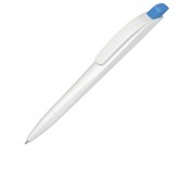 Ручка шариковая пластиковая Stream, белый/голубой