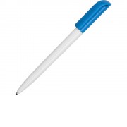 Ручка пластиковая шариковая Миллениум Color CLP, белый/голубой
