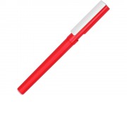 Ручка пластиковая шариковая трехгранная Nook с подставкой для телефона в колпачке, красный/белый