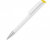 Ручка шариковая UMA EFFECT SI, белый/желтый