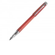 Ручка перьевая Pierre Cardin I-SHARE. Цвет - коралловый прозрачный.Упаковка Е-2.