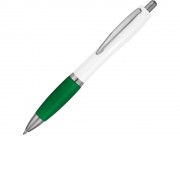 Ручка шариковая Nash, белый/зеленый, черные чернила