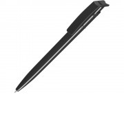 Ручка шариковая пластиковая RECYCLED PET PEN, синий, 1 мм, черный