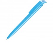 Ручка шариковая пластиковая RECYCLED PET PEN, синий, 1 мм, голубой