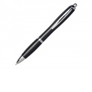 Шариковая ручка Nash из пшеничной соломы с хромированным наконечником, черный