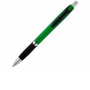 Однотонная шариковая ручка Turbo с резиновой накладкой, зеленый