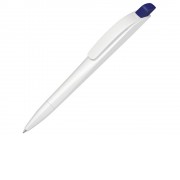 Ручка шариковая пластиковая Stream, белый/темно-синий