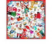 Платок Дымковская игрушка