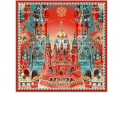 Платок Кремль - Москва - Фаберже