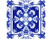 Русский платок в стиле Гжель