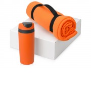 Подарочный набор Cozy с пледом и термокружкой, оранжевый