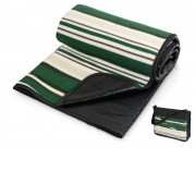 Плед в полоску в сумке Junket, зеленый