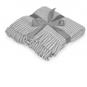 Акриловый плед Harp 130x180 см, белый/холодный серый