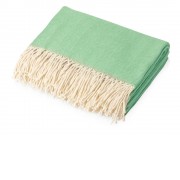 Плед Ёлочка 150х180 см. ПРЕМИУМ (зеленый однотонное)