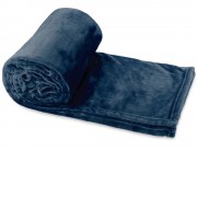 Плед Тедди, темно-синий