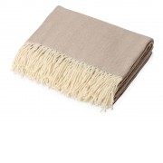 Плед Ёлочка 150х180 см. ПРЕМИУМ (бежевый однотонное)