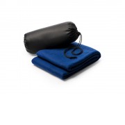 Плед BRANDON из переработанного полиэстера RPET, королевский синий