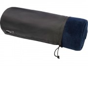 Плед Lily из синтетического трикотажного полотна из вторичного ПЭТ, темно-синий