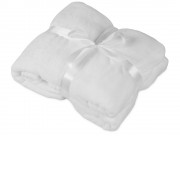 Плед мягкий флисовый Fancy, белый