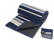 Плед в полоску в сумке Junket, синий