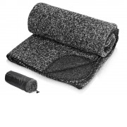 Плед вязаный Blend в чехле, черный