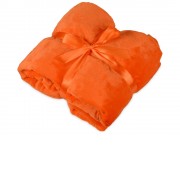 Плед мягкий флисовый Fancy, оранжевый