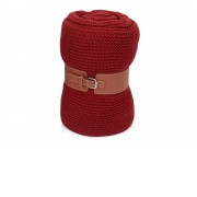 Плед акриловый Chain, бордовый