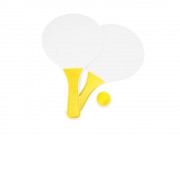 Набор FEROE для игры на пляже (2 ракетки и мячик), белый/желтый