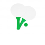 Набор FEROE для игры на пляже (2 ракетки и мячик), белый/папоротник