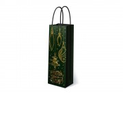 Подарочный пакет под бутылку С Новым годом! (зеленый)