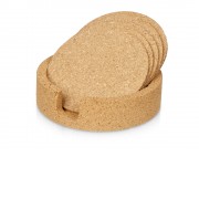 Набор костеров из пробки на подставке из пробки Krock