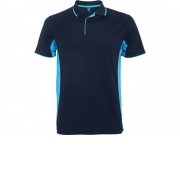 Рубашка поло Montmelo мужская с длинным рукавом, нэйви/небесно-голубой