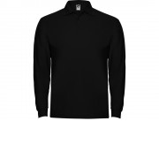 Рубашка поло Estrella мужская с длинным рукавом, черный