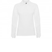 Рубашка поло Estrella женская с длинным рукавом, белый