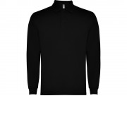 Рубашка поло Carpe мужская с длинным рукавом, черный