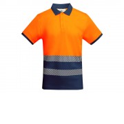 Рубашка поло Atrio мужская, нэйви/неоновый оранжевый