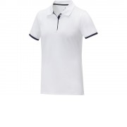 Morgan Двухцветное женское поло с коротким рукавом, белый