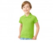 Рубашка поло First детская, зеленое яблоко
