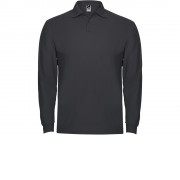 Рубашка поло Estrella мужская с длинным рукавом, графит