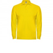 Рубашка поло Estrella мужская с длинным рукавом, желтый