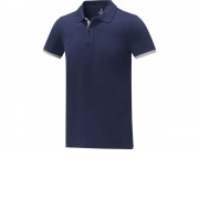 Morgan Двухцветное мужское поло с коротким рукавом , темно-синий