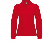 Рубашка поло Estrella женская с длинным рукавом, красный