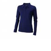 Рубашка поло Oakville женская с длинным рукавом, темно-синий