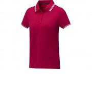 Amarago Женское поло с коротким рукавом и контрастной отделкой, красный