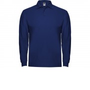 Рубашка поло Estrella мужская с длинным рукавом, королевский синий
