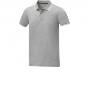 Amarago Мужское поло с коротким рукавом и контрастной отделкой, серый яркий
