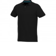 Мужское поло Beryl из переработанных органических материалов с коротким рукавом, черный