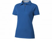 Поло женское с короткими рукавами Hacker, небесно-синий/серый