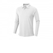 Рубашка поло Oakville мужская с длинным рукавом, белый