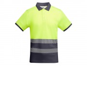Рубашка поло Atrio мужская, свинцовый/неоновый желтый